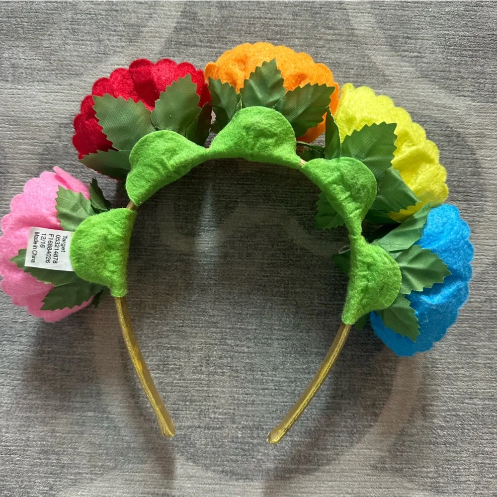 Floral Kids Headband colorful rainbow